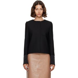 Courrèges Courrèges Black Satin Details Tailored Jacket