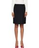 Courrèges Courrèges Black Stretch Twill Snap Pencil Midi Skirt - 1