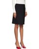 Courrèges Courrèges Black Stretch Twill Snap Pencil Midi Skirt - 2