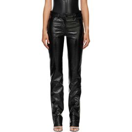Courrèges Courrèges Black Vinyl Straight Trousers