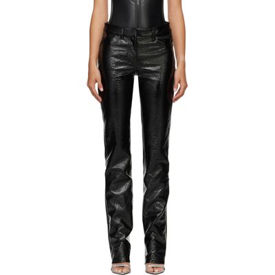 Courrèges Courrèges Black Vinyl Straight Trousers