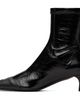 Courrèges Courrèges Black Vinyl Toe Cap Ankle Boots - 3