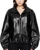 Courrèges Courrèges Black Vinyl Zipped Bomber Jacket - 1