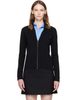 Courrèges Courrèges Black Zipped Merino Wool Cardigan - 1