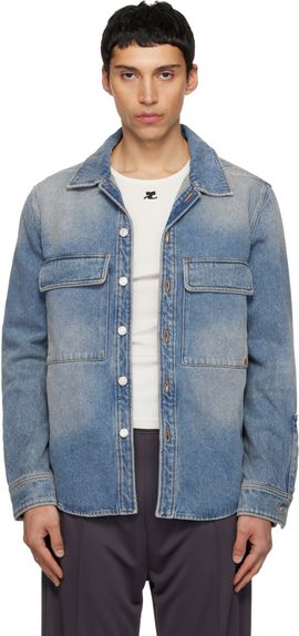 Courrèges Courrèges Blue Workwear Denim Shirt