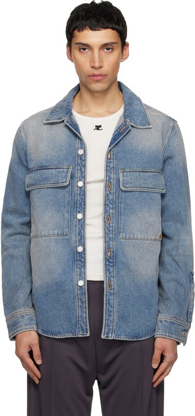 Courrèges Courrèges Blue Workwear Denim Shirt