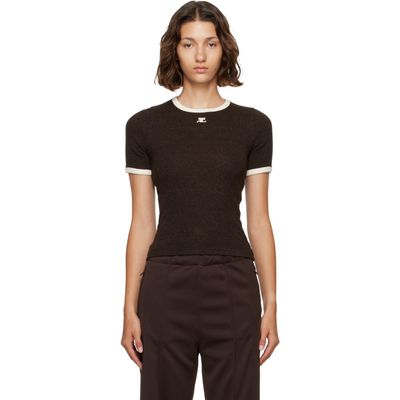Courrèges Courrèges Brown Heather Contrast T-shirt
