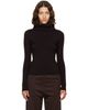 Courrèges Courrèges Brown High Collar Merino Wool Sweater - 1