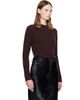 Courrèges Courrèges Brown Lambswool Fitted Crewneck Sweater - 2