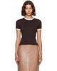 Courrèges Courrèges Brown Signature Contrast T-shirt - 1