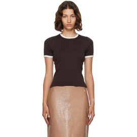 Courrèges Courrèges Brown Signature Contrast T-shirt