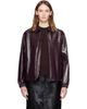 Courrèges Courrèges Burgundy Vinyl Bomber Jacket - 1