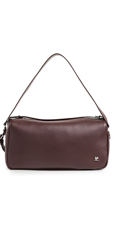 Courrèges Courrèges Calfskin Medium Three Sixty Shoulder Bag Burgundy One
