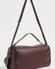 Courrèges Courrèges Calfskin Medium Three Sixty Shoulder Bag Burgundy One - 4