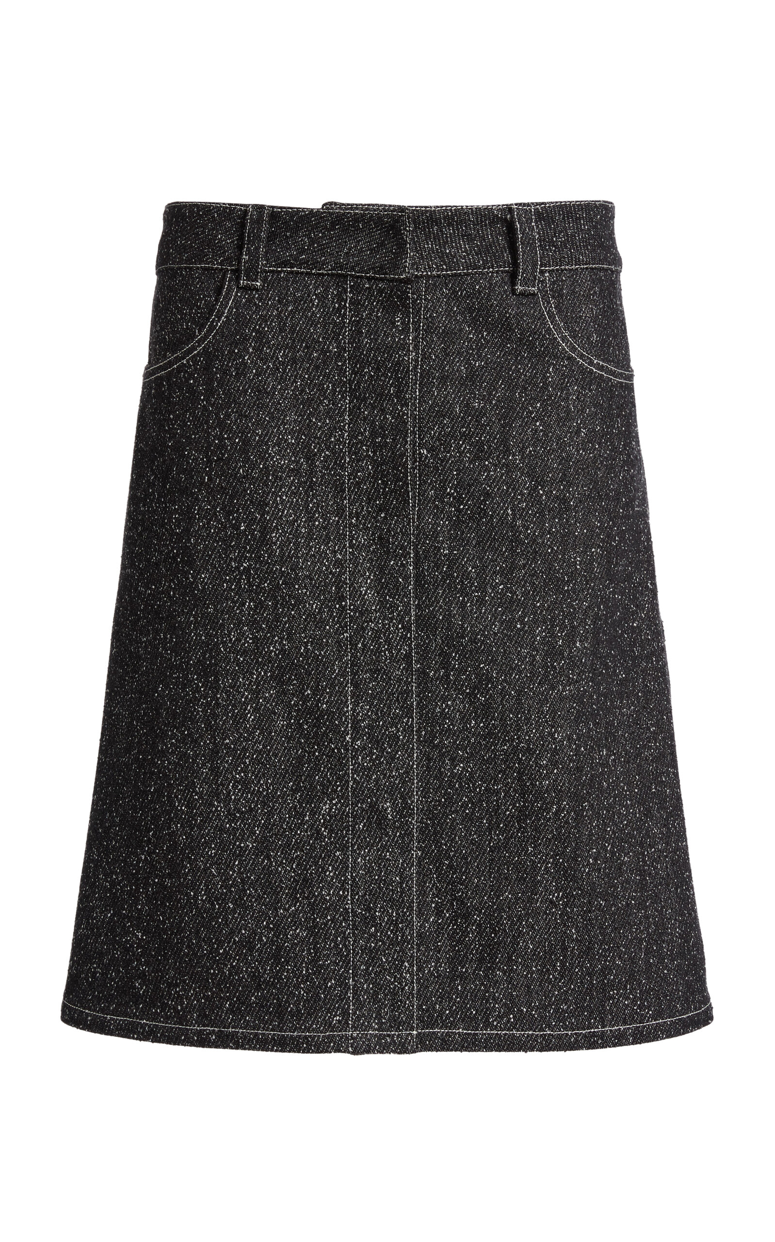 Courrèges Courrèges Denim Tweed Pencil Skirt