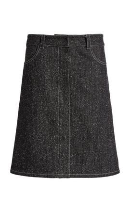 Courrèges Courrèges Denim Tweed Pencil Skirt