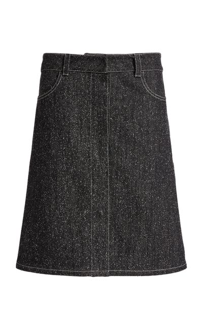 Courrèges Courrèges Denim Tweed Pencil Skirt