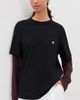 Courrèges Courrèges Double Sleeve T-Shirt Black/Burnt Red - 2