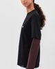Courrèges Courrèges Double Sleeve T-Shirt Black/Burnt Red - 4