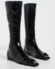 Courrèges Courrèges Flat Buckle Vinyl Boots Black - 5