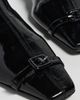 Courrèges Courrèges Flat Buckle Vinyl Boots Black - 6
