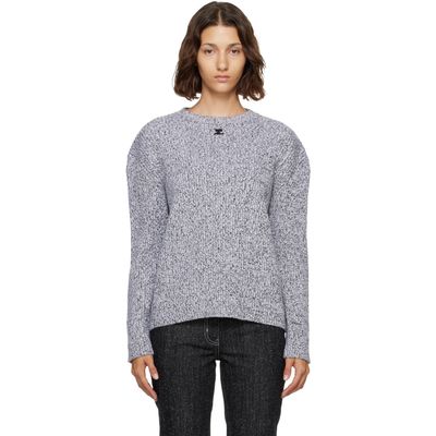 Courrèges Courrèges Gray Merino Wool Crewneck Sweater
