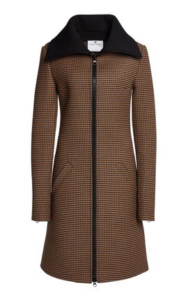 Courrèges Courrèges HighCollar Houndstooth Tailored Coat