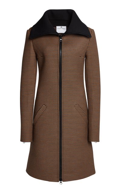 Courrèges Courrèges HighCollar Houndstooth Tailored Coat