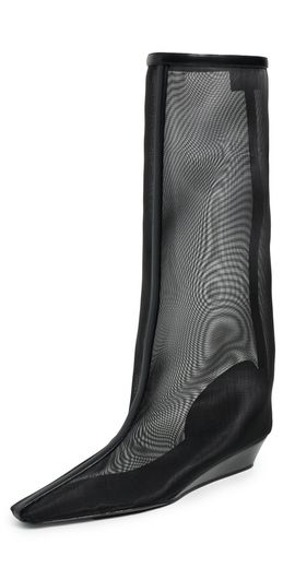 Courrèges Courrèges Melting Wedged Mesh Boots Black