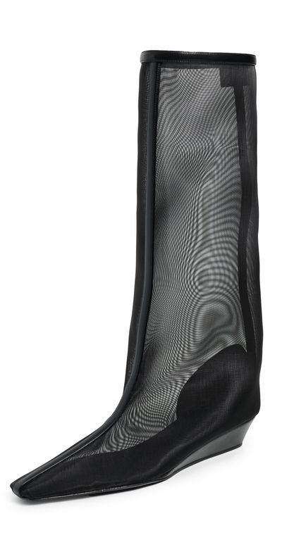 Courrèges Courrèges Melting Wedged Mesh Boots Black