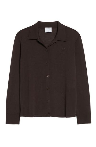 Courrèges Courrèges Merino Wool Polo Cardigan