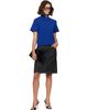 Courrèges Courrèges Navy Ribbed Collar Milano Knit Top - 4