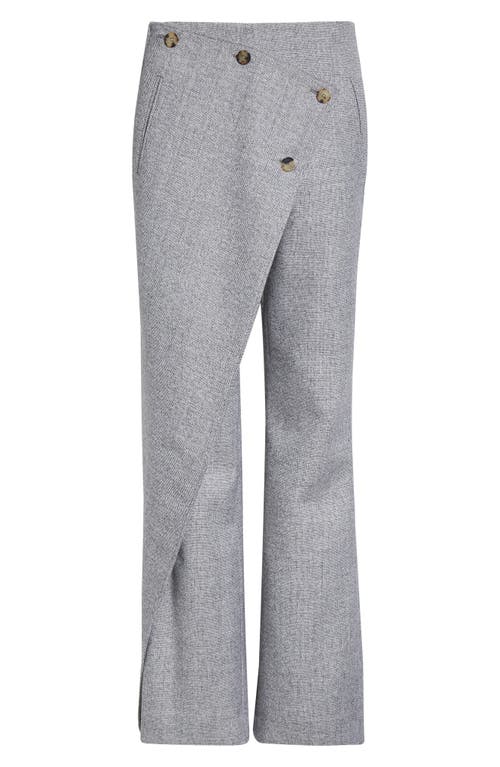 Courrèges Courrèges Oblique Caviar Asymmetric Wool Straight Leg Pants