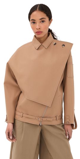 Courrèges Courrèges Oblique Short Trench Jacket Fauve