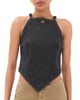 Courrèges Courrèges Pointy Denim Tank Top Brut - 1
