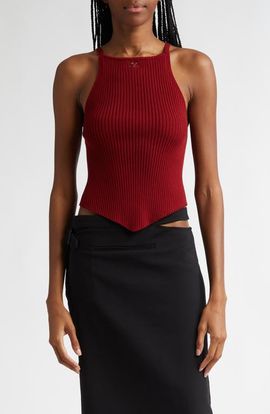 Courrèges Courrèges Pointy Hem Rib Tank