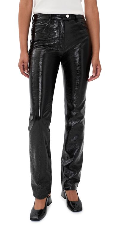 Courrèges Courrèges Reedition 5-Pocket Vinyl Pants Black