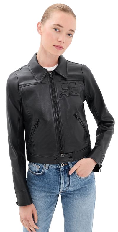 Courrèges Courrèges Reedition Leather Jacket Black