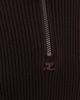 Courrèges Courrèges Ribbed Merino Wool Trucker Sweater Burnt Red - 6