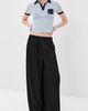 Courrèges Courrèges Satin Wide Train Pants Black - 5