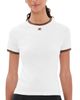 Courrèges Courrèges Signature Contrast T-Shirt PILLOW/SMOKY BROWN - 1