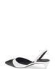 Courrèges Courrèges Two-Tone Kitten Heel Embossed Toe Slingback Pump - 2