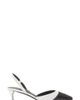 Courrèges Courrèges Two-Tone Kitten Heel Embossed Toe Slingback Pump - 3