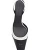 Courrèges Courrèges Two-Tone Kitten Heel Embossed Toe Slingback Pump - 5