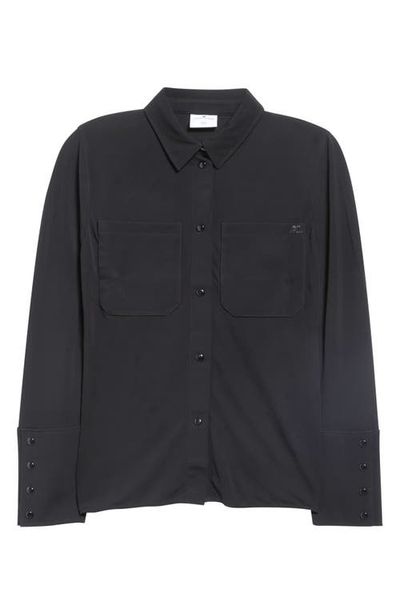 Courrèges Courrèges Two Pocket Stretch Jersey Snap Front Shirt