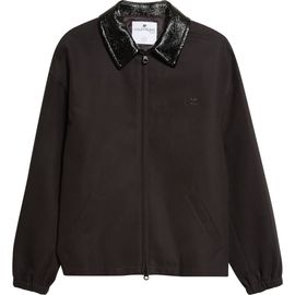 Courrèges Courrèges Vinyl Collar Cotton Canvas Bomber Jacket
