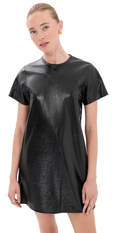 Courrèges Courrèges Vinyl Mini Dress Black