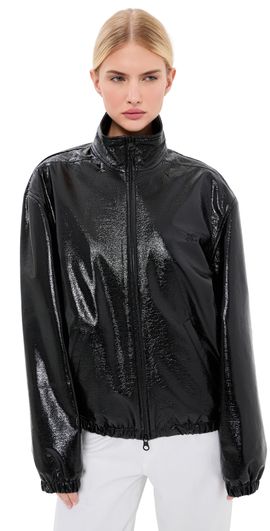 Courrèges Courrèges Vinyl Tracksuit Jacket Black
