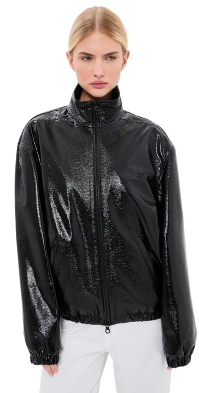 Courrèges Courrèges Vinyl Tracksuit Jacket Black
