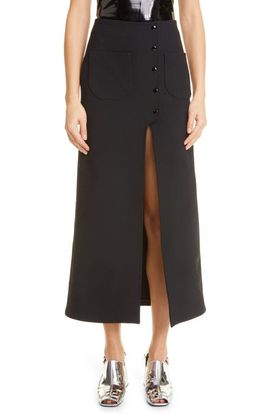 Courrèges Courrèges Wave Stretch Crepe Maxi Skirt